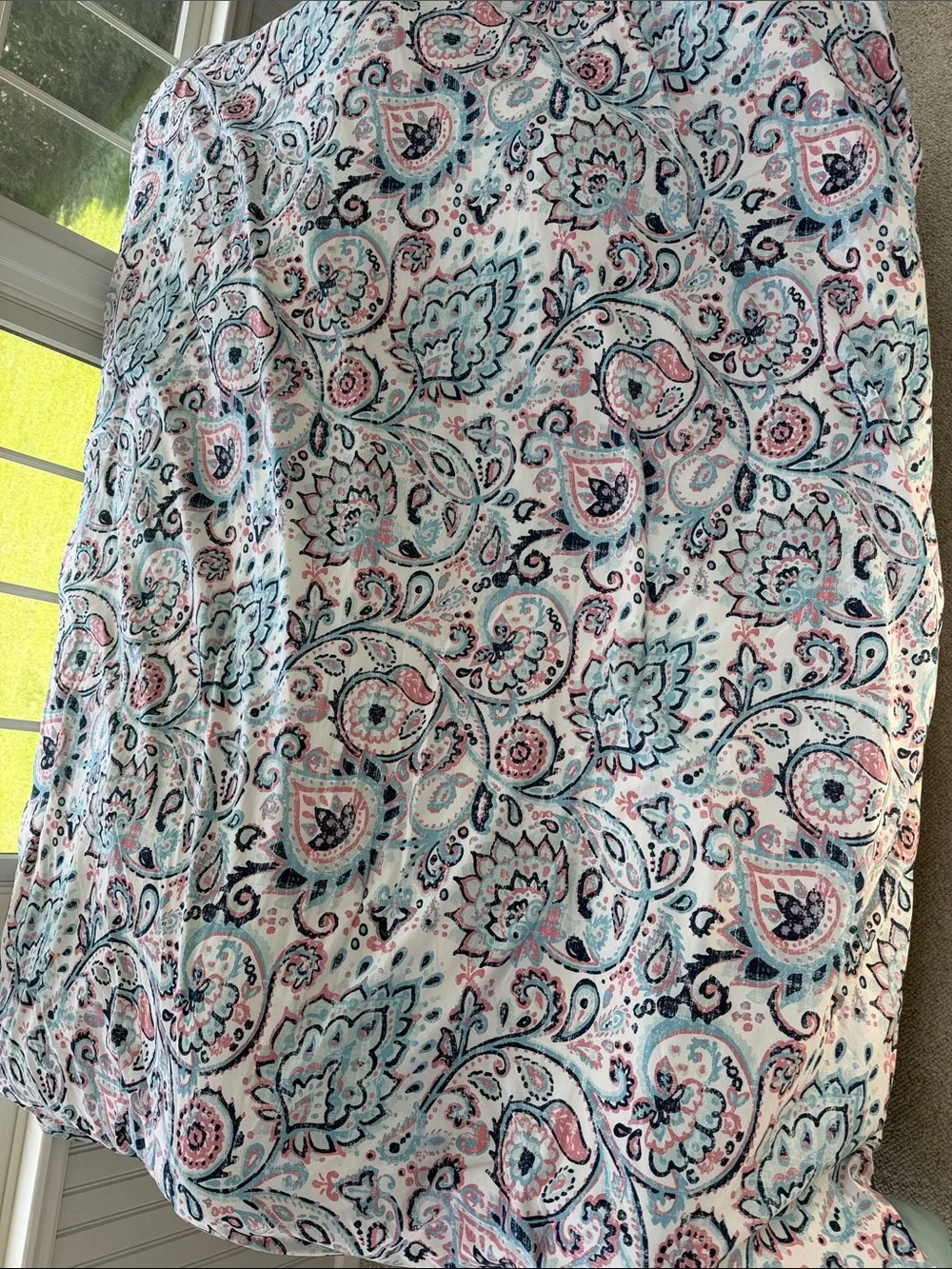Ella Paisley Pink & Blue Comforter- TWIN